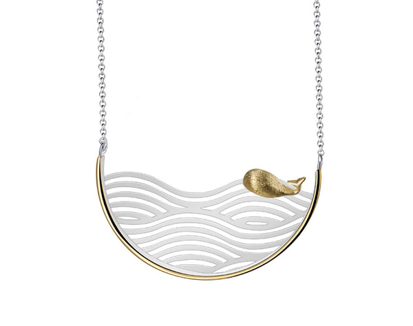 Swimming Whale Necklace