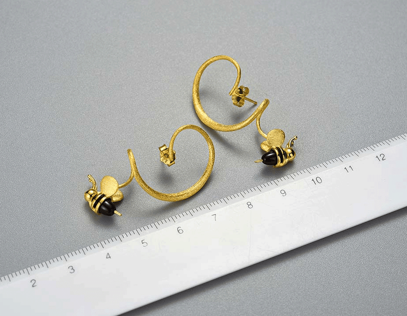 Twirl Honey & Bee Earring