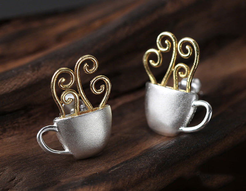 Morning Coffee Cup Earring