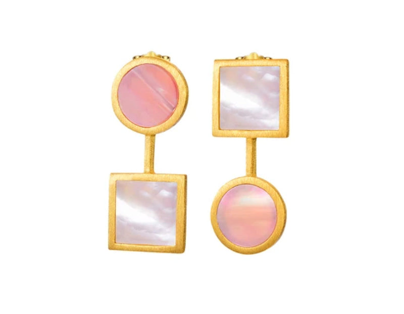 The Art of Circle and Square Earring