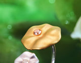 Lotus Leaf's Morning Dew Ring