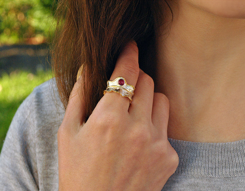 Peony Leaf Ring