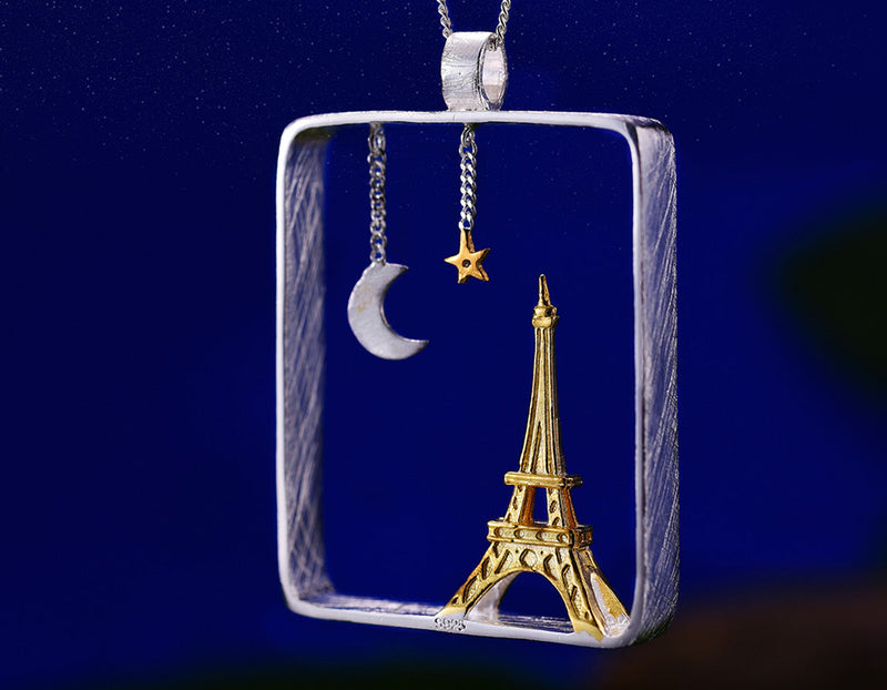 Night at the Eiffel Tower Pendant