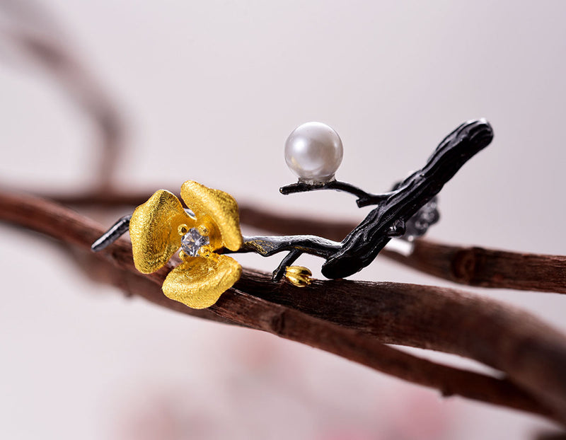 Plum Blossom Stud Earring