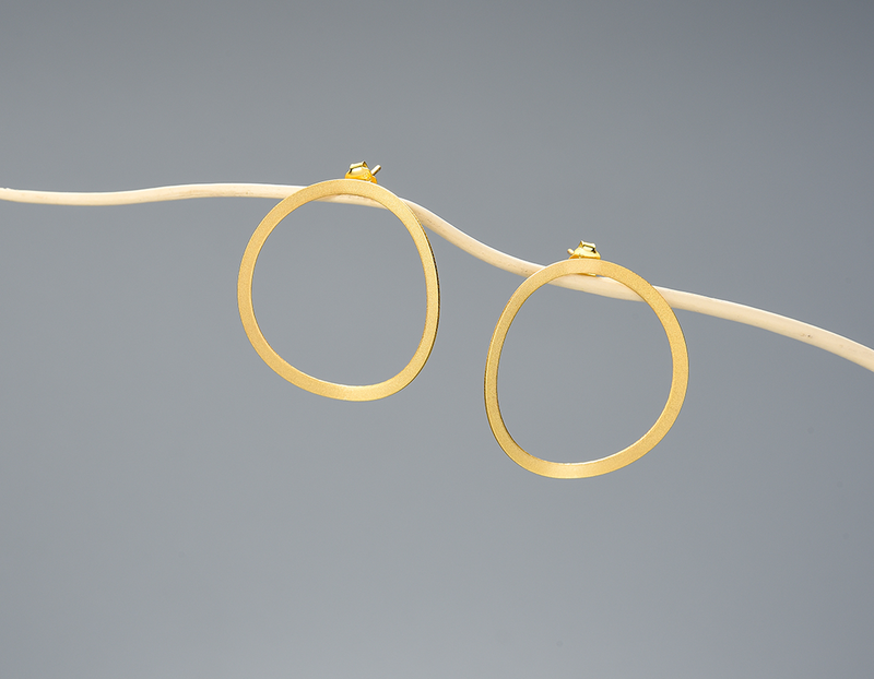 Minimalist Big Round Earring