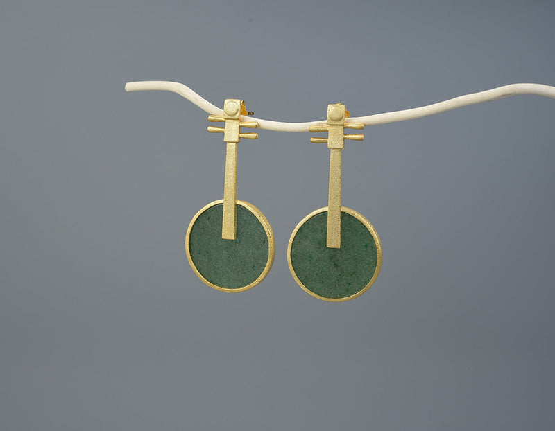 Oriental Lute Earring