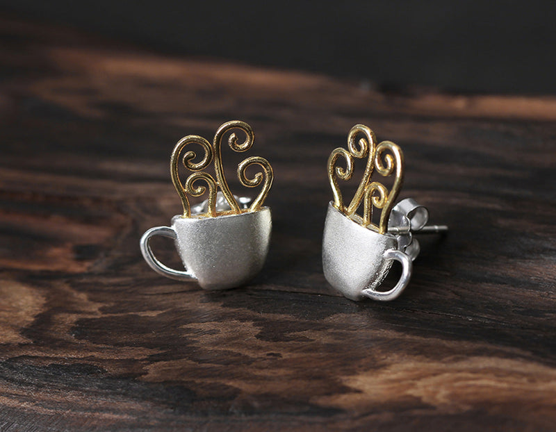 Morning Coffee Cup Earring