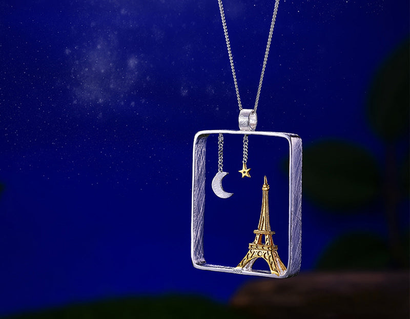 Night at the Eiffel Tower Pendant