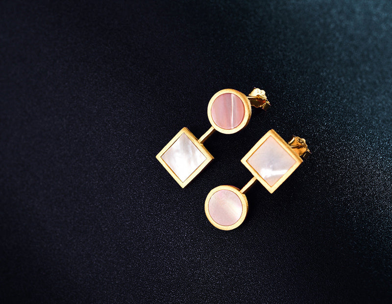 The Art of Circle and Square Earring