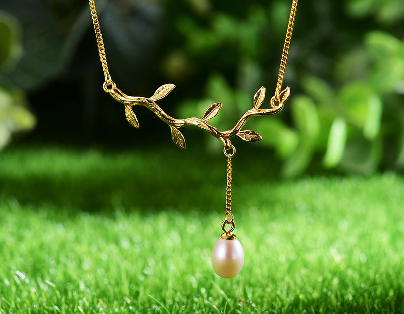 Morning Dew on the Olive Leaves Necklace