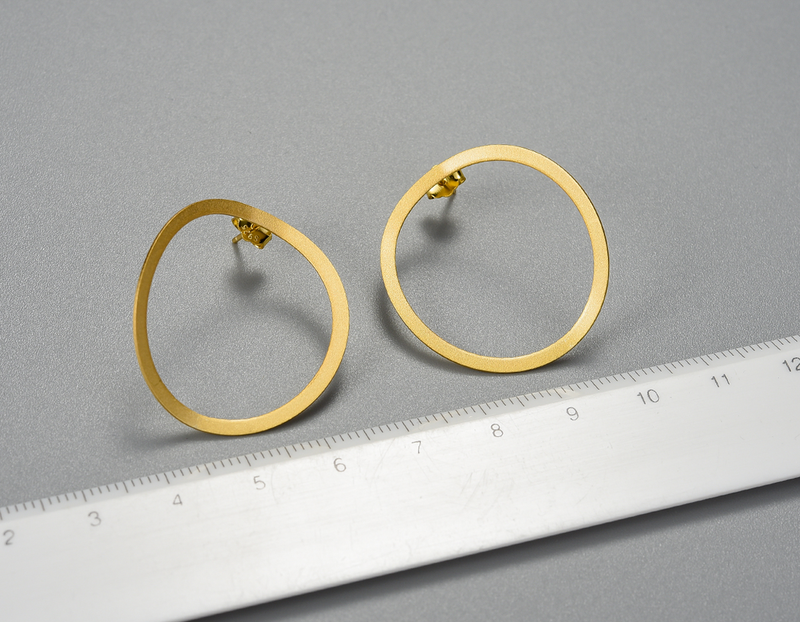 Minimalist Big Round Earring