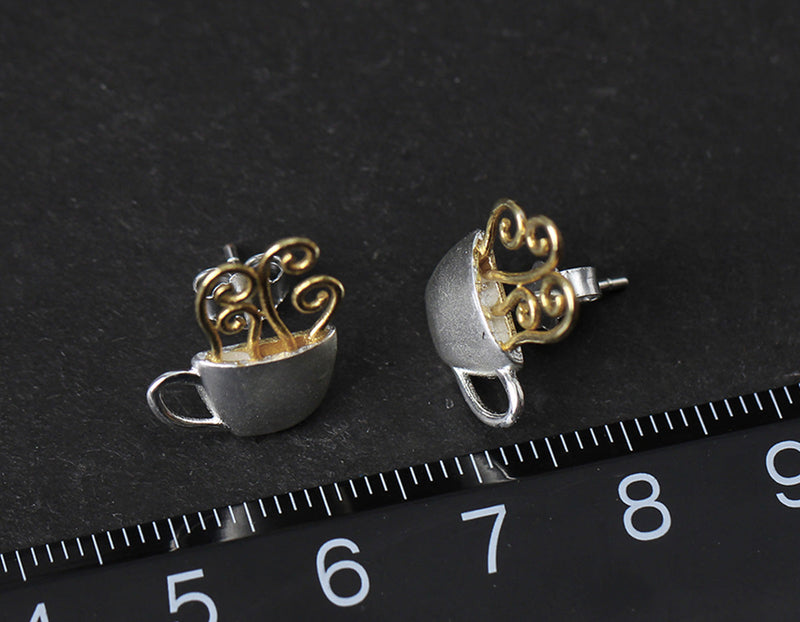 Morning Coffee Cup Earring