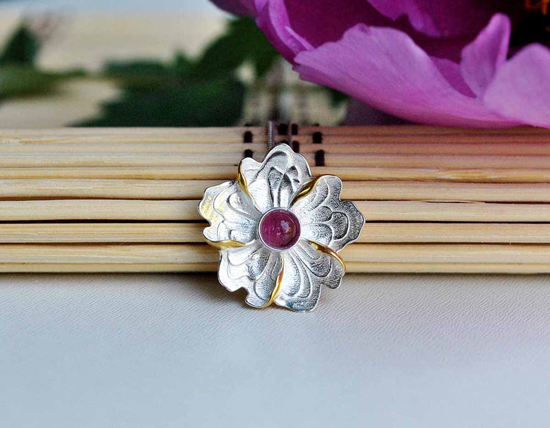 Peony Flower Pendant