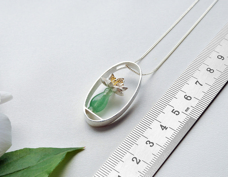 Lotus Whispers Vase Pendant