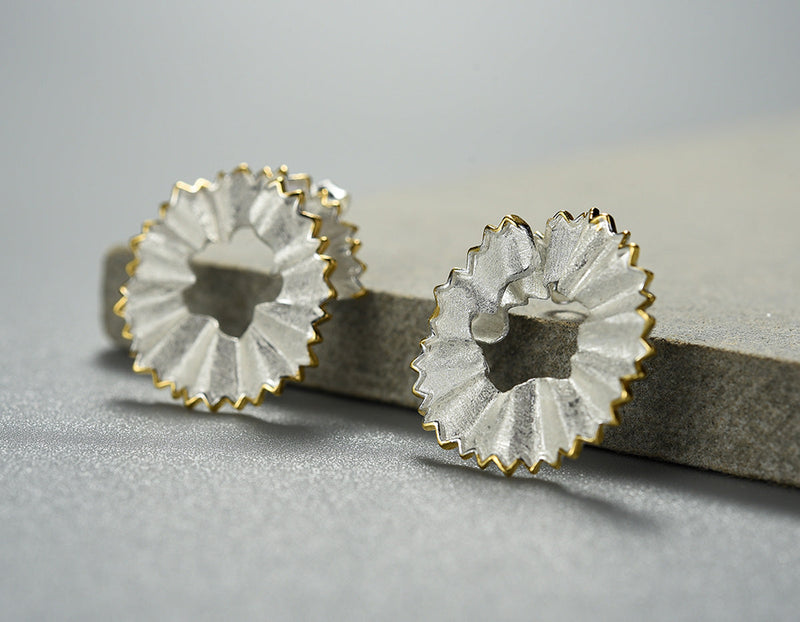 Pencil Shavings Stud Earring