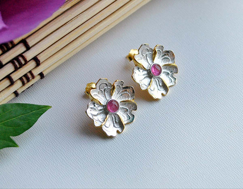 Peony Flower Earring