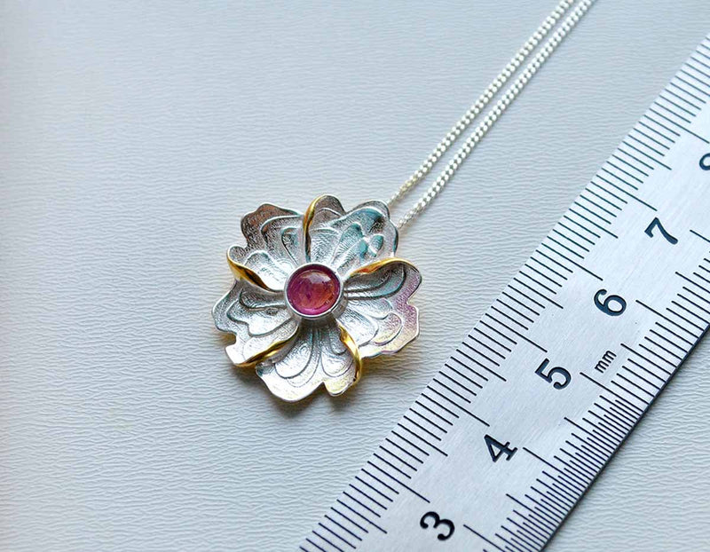 Peony Flower Pendant