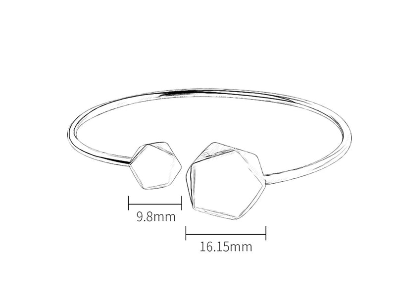 Pentagon Geometric Bangle