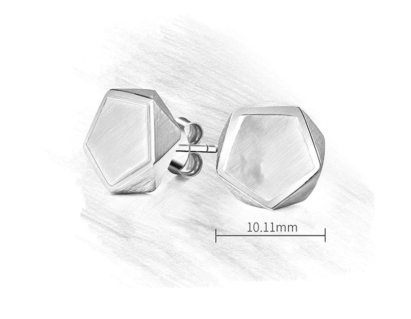 Pentagon Geometric Earring