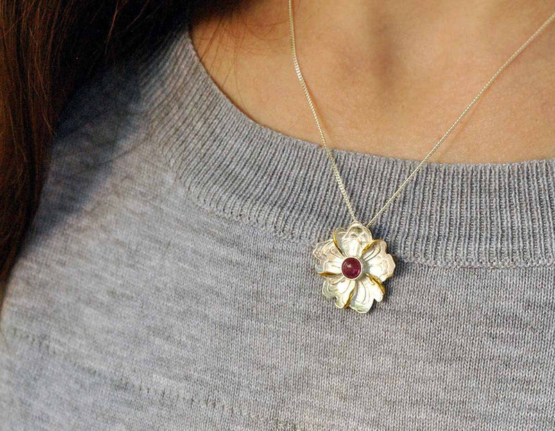 Peony Flower Pendant