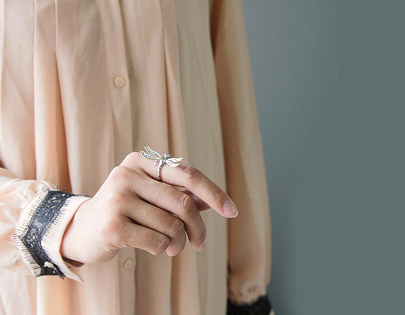 Rainbow Dragonfly Ring