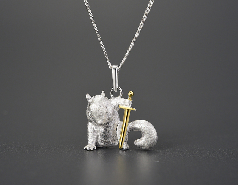 Warrior Squirrel Pendant