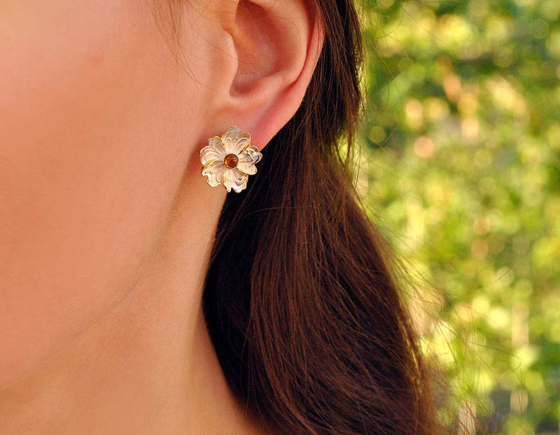 Peony Flower Earring