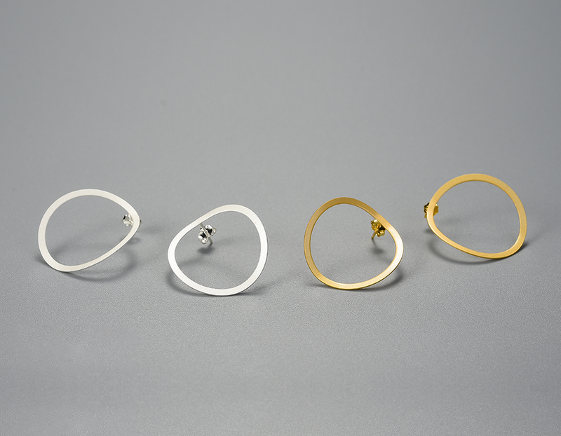 Minimalist Big Round Earring