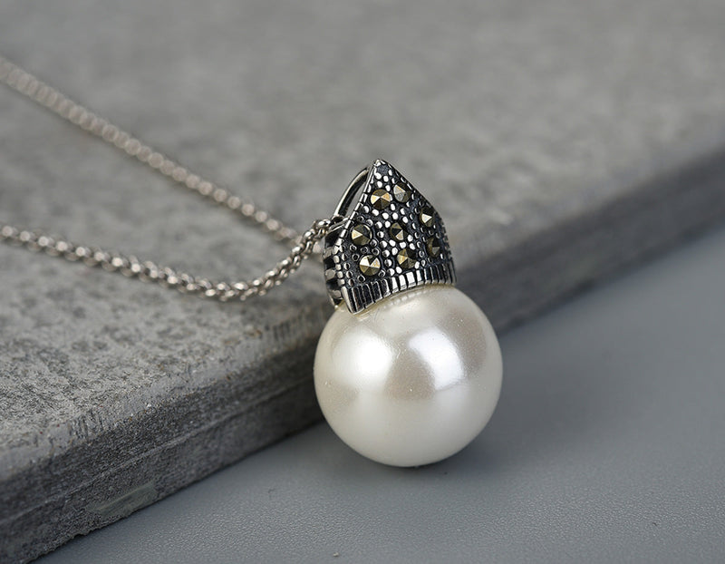 Studded Pearl Necklace