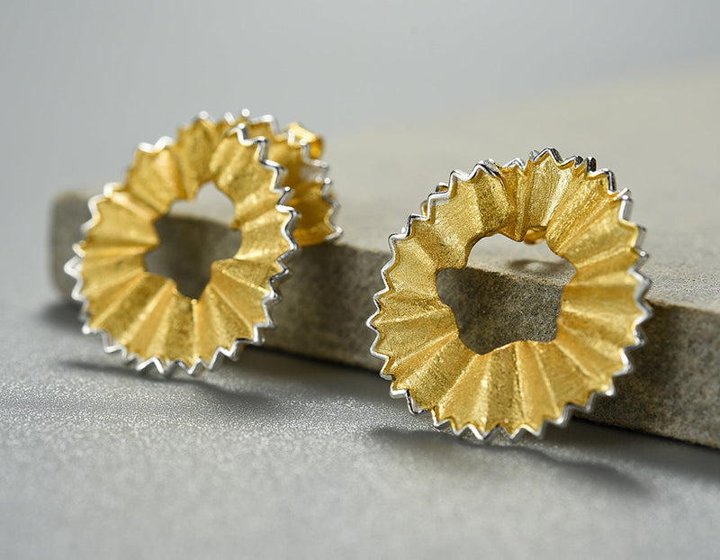 Pencil Shavings Stud Earring