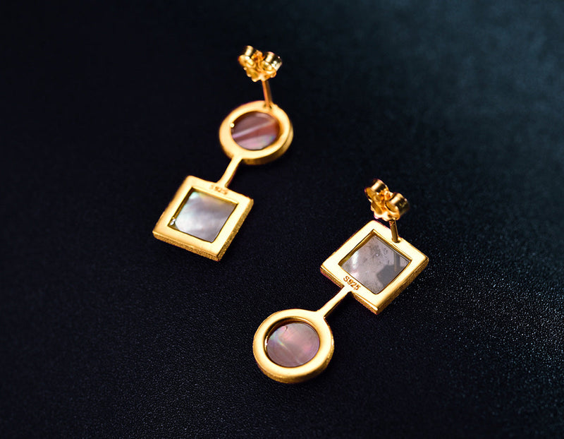 The Art of Circle and Square Earring