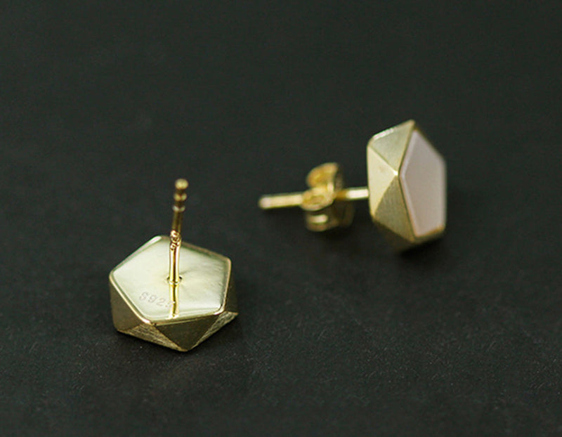 Pentagon Geometric Earring