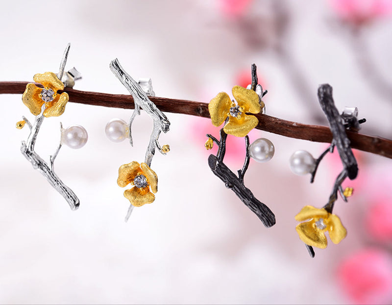 Plum Blossom Stud Earring