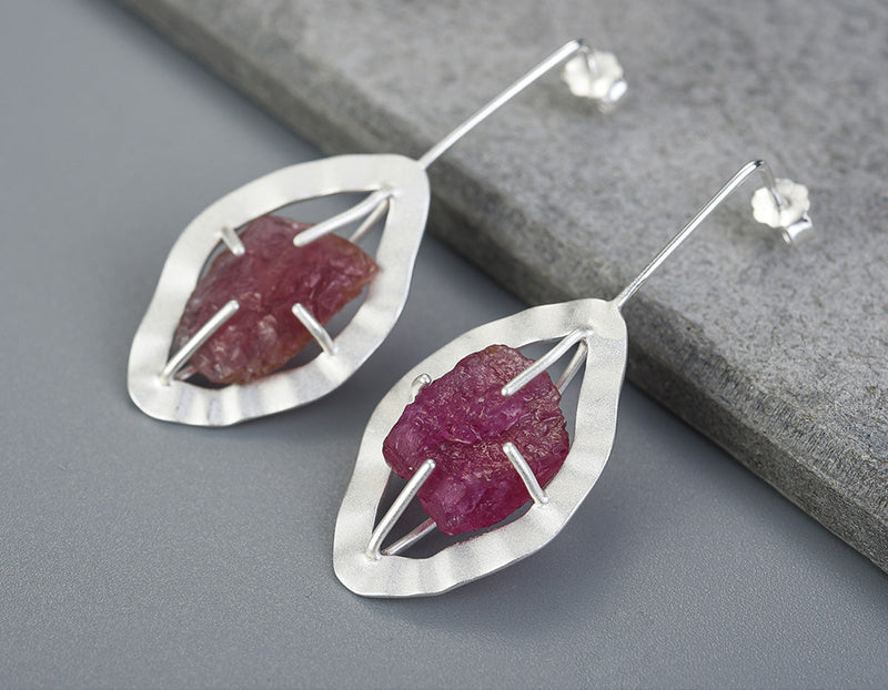 Raw Tourmaline Earrings