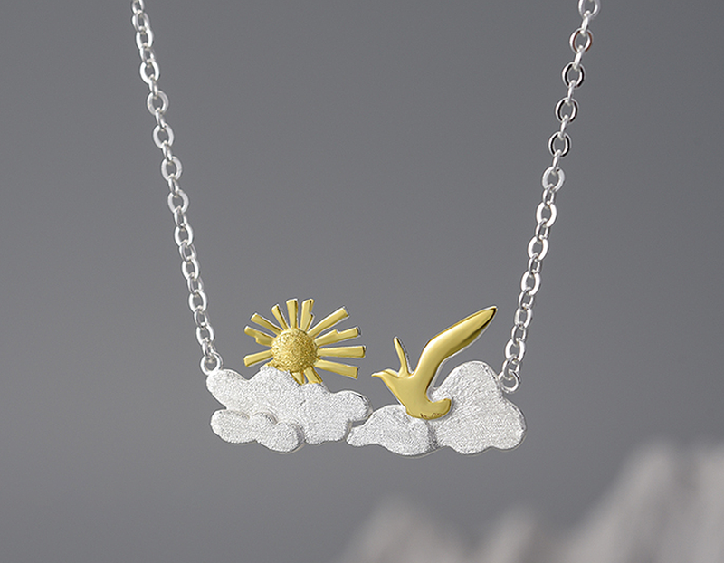 Sunrise Moment Bird Necklace