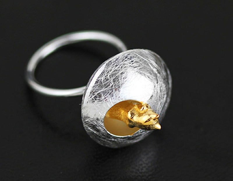 Peeping Cat Ring