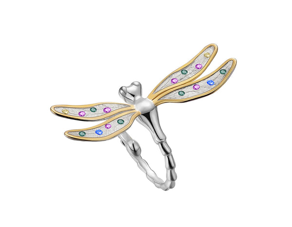 Rainbow Dragonfly Ring