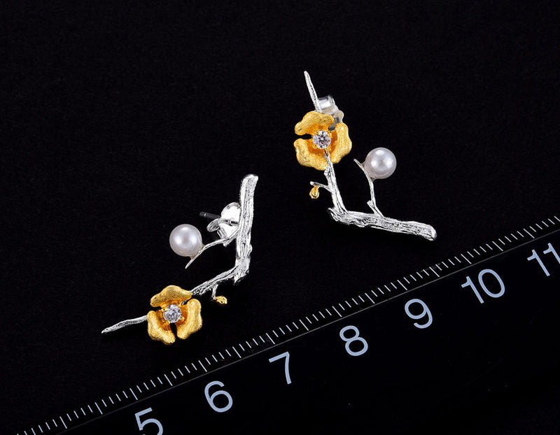 Plum Blossom Stud Earring