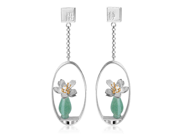 Lotus Whisper Vase Earring