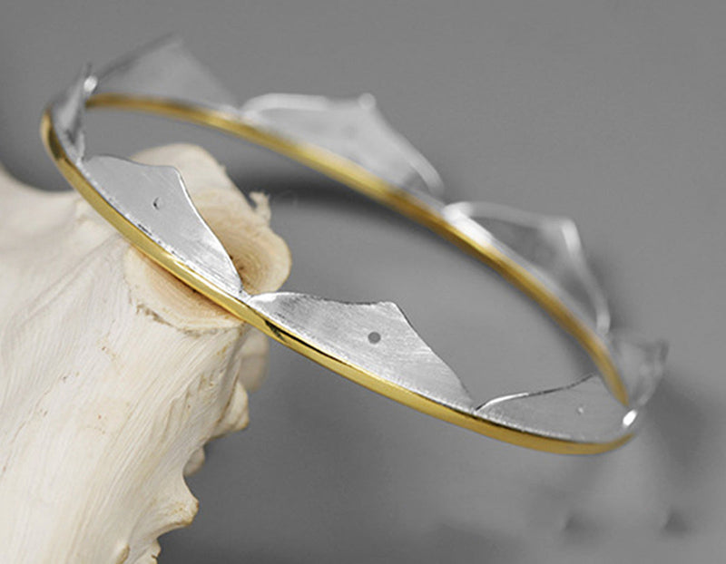 Lotus Flower Minimalist Bangle