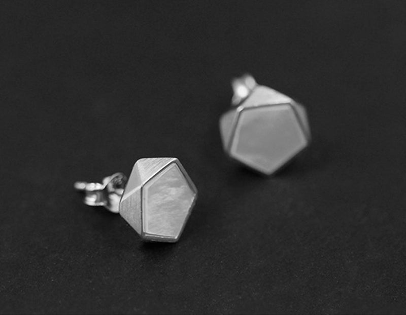 Pentagon Geometric Earring