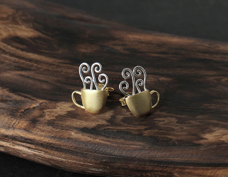 Morning Coffee Cup Earring