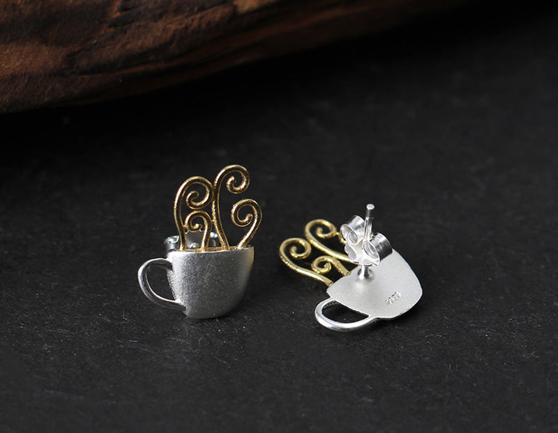 Morning Coffee Cup Earring