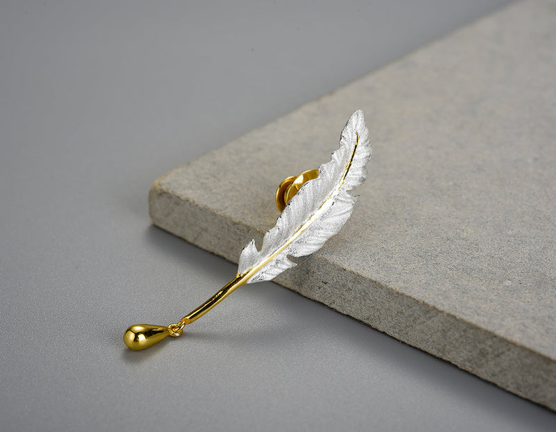 Vintage Feather Brooch