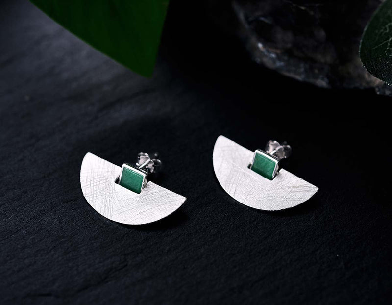 Oriental Fan Earring Stud