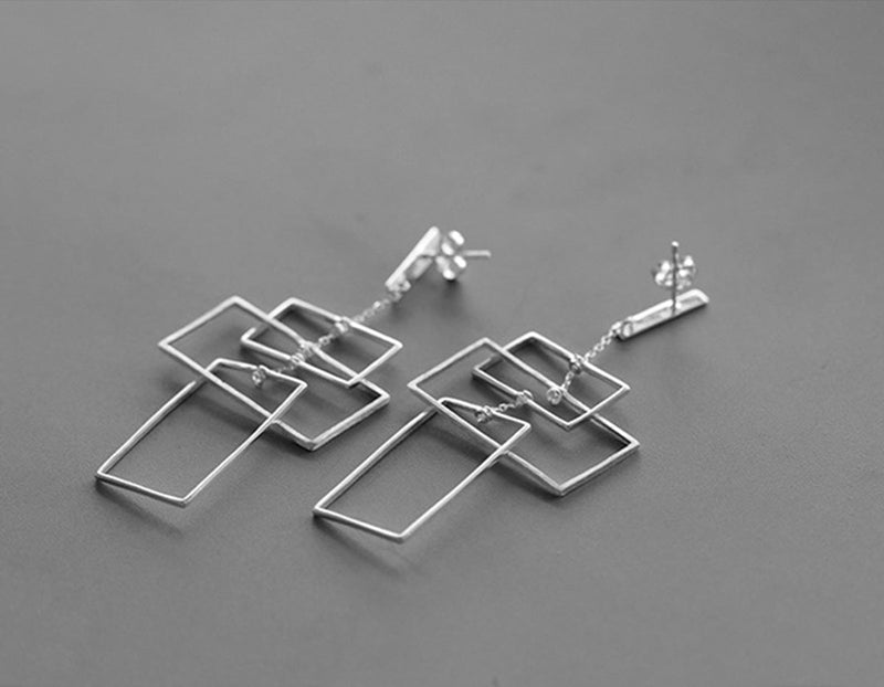 Tri-Rectangular Earring