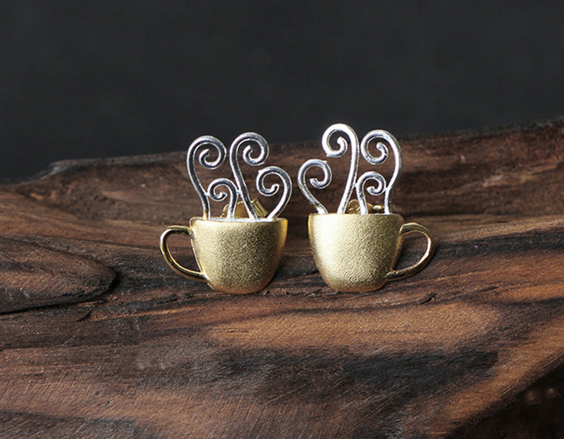 Morning Coffee Cup Earring