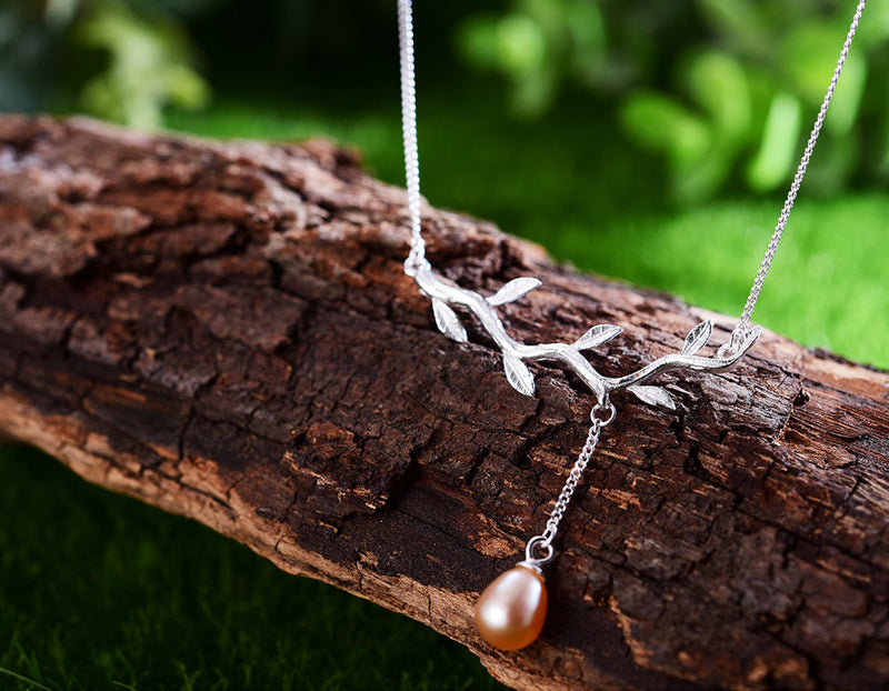 Morning Dew on the Olive Leaves Necklace