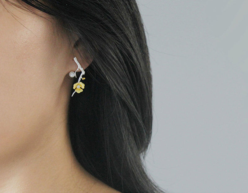 Plum Blossom Stud Earring