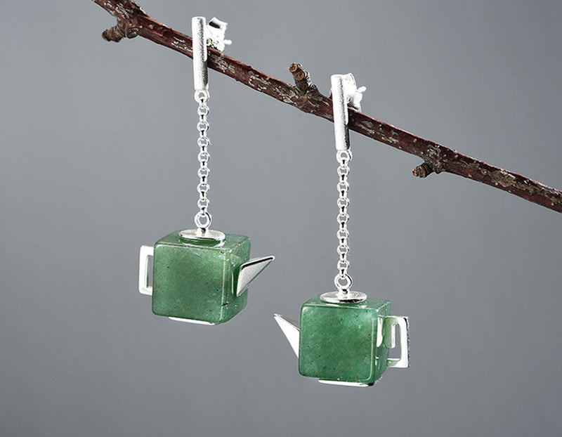 Square Teapot Earring